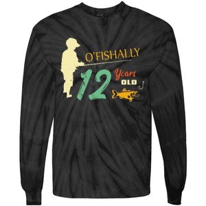 12 Year Old Fishing Gift 12 Yo Twelve Year Old 12th Birthday Tie-Dye Long Sleeve Shirt