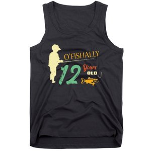 12 Year Old Fishing Gift 12 Yo Twelve Year Old 12th Birthday Tank Top