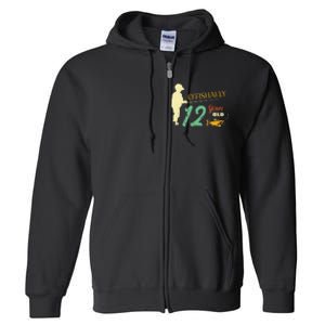 12 Year Old Fishing Gift 12 Yo Twelve Year Old 12th Birthday Full Zip Hoodie