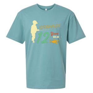 12 Year Old Fishing Gift 12 Yo Twelve Year Old 12th Birthday Sueded Cloud Jersey T-Shirt