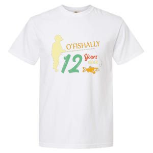 12 Year Old Fishing Gift 12 Yo Twelve Year Old 12th Birthday Garment-Dyed Heavyweight T-Shirt