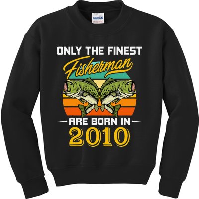 12 Years Old Fisherman Born In 2010 Cute 12th Birthday Kids Sweatshirt