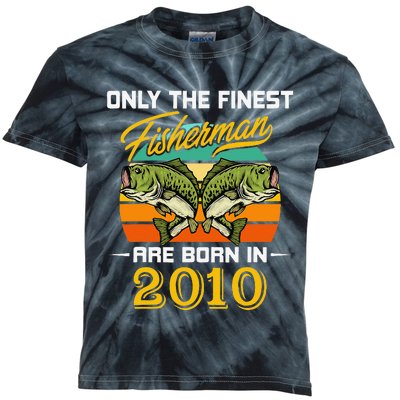 12 Years Old Fisherman Born In 2010 Cute 12th Birthday Kids Tie-Dye T-Shirt