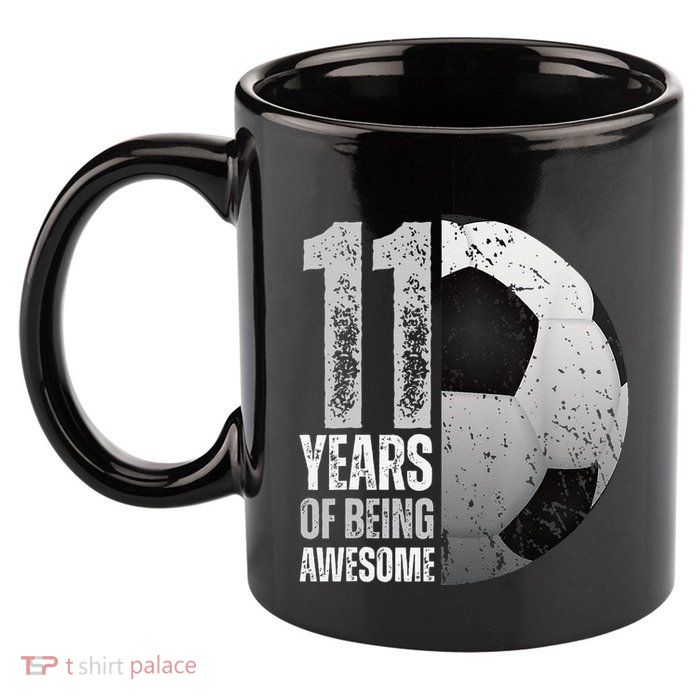11 Year Old Soccer 11th Birthday Player Bday Party 11oz C Handle Ceramic Mug