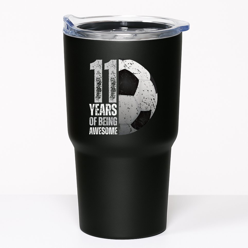 11 Year Old Soccer 11th Birthday Player Bday Party Tumbler