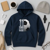 11 Year Old Soccer 11th Birthday Player Bday Party Hoodie