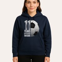 11 Year Old Soccer 11th Birthday Player Bday Party Hoodie