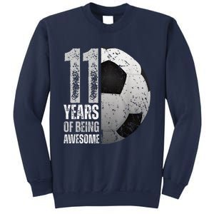 11 Year Old Soccer 11th Birthday Player Bday Party Sweatshirt