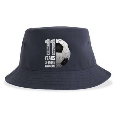 11 Year Old Soccer 11th Birthday Player Bday Party Sustainable Bucket Hat