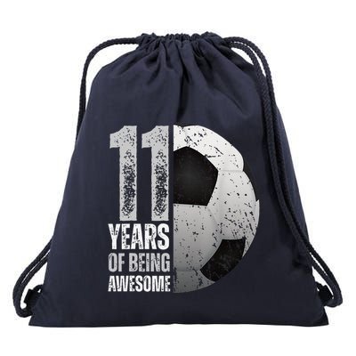 11 Year Old Soccer 11th Birthday Player Bday Party Drawstring Bag