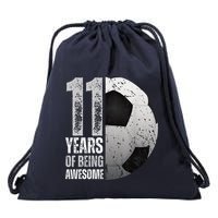 11 Year Old Soccer 11th Birthday Player Bday Party Drawstring Bag