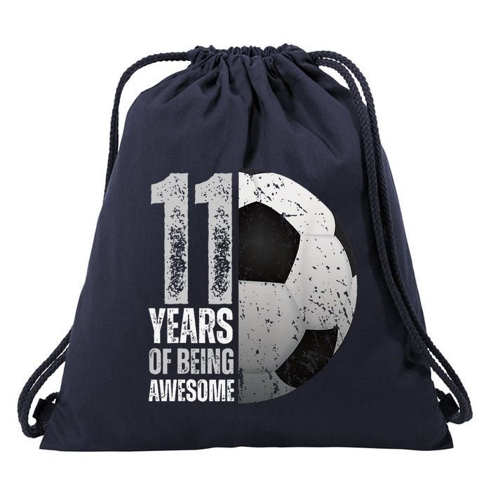 11 Year Old Soccer 11th Birthday Player Bday Party Drawstring Bag