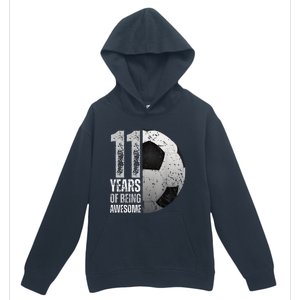 11 Year Old Soccer 11th Birthday Player Bday Party Urban Pullover Hoodie