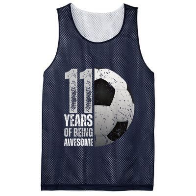 11 Year Old Soccer 11th Birthday Player Bday Party Mesh Reversible Basketball Jersey Tank