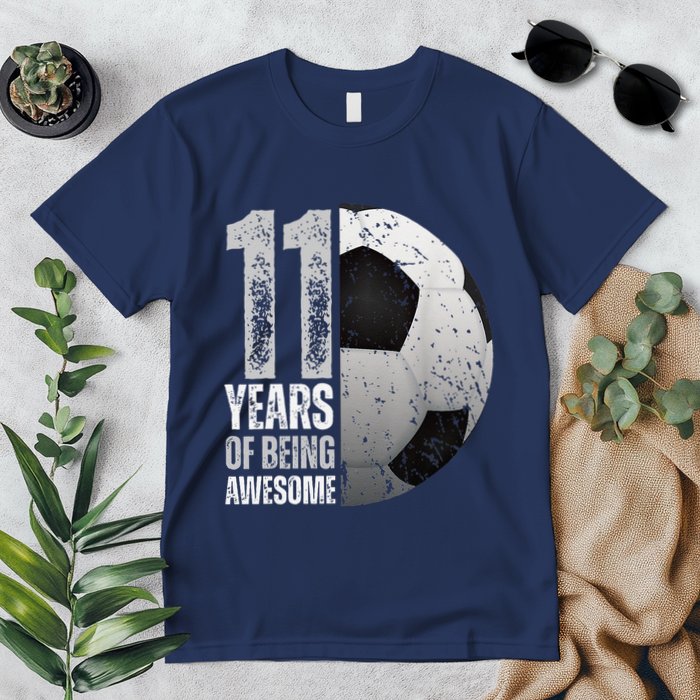11 Year Old Soccer 11th Birthday Player Bday Party Premium T-Shirt