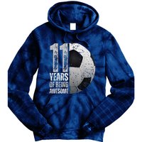 11 Year Old Soccer 11th Birthday Player Bday Party Tie Dye Hoodie