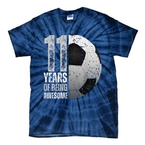 11 Year Old Soccer 11th Birthday Player Bday Party Tie-Dye T-Shirt