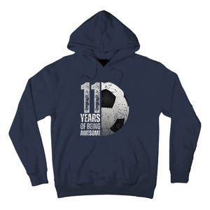 11 Year Old Soccer 11th Birthday Player Bday Party Tall Hoodie