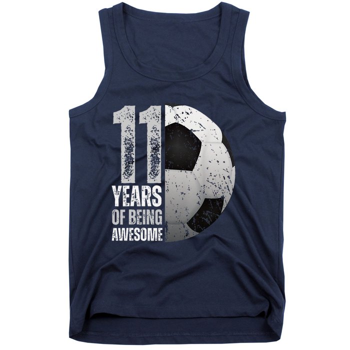 11 Year Old Soccer 11th Birthday Player Bday Party Tank Top