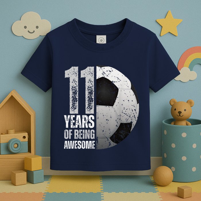 11 Year Old Soccer 11th Birthday Player Bday Party Toddler T-Shirt