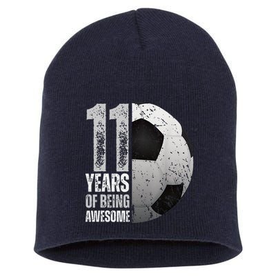 11 Year Old Soccer 11th Birthday Player Bday Party Short Acrylic Beanie