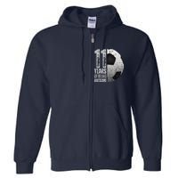 11 Year Old Soccer 11th Birthday Player Bday Party Full Zip Hoodie