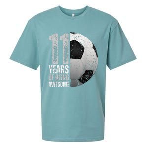 11 Year Old Soccer 11th Birthday Player Bday Party Sueded Cloud Jersey T-Shirt