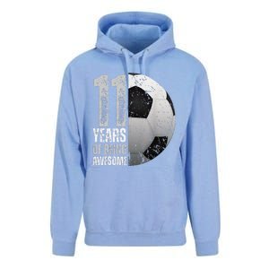 11 Year Old Soccer 11th Birthday Player Bday Party Unisex Surf Hoodie