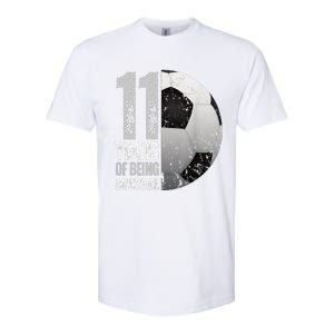 11 Year Old Soccer 11th Birthday Player Bday Party Softstyle CVC T-Shirt