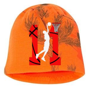 11 Years Old 11th Birthday Boy Basketball Lovers Kati - Camo Knit Beanie