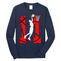 11 Years Old 11th Birthday Boy Basketball Lovers Long Sleeve Shirt