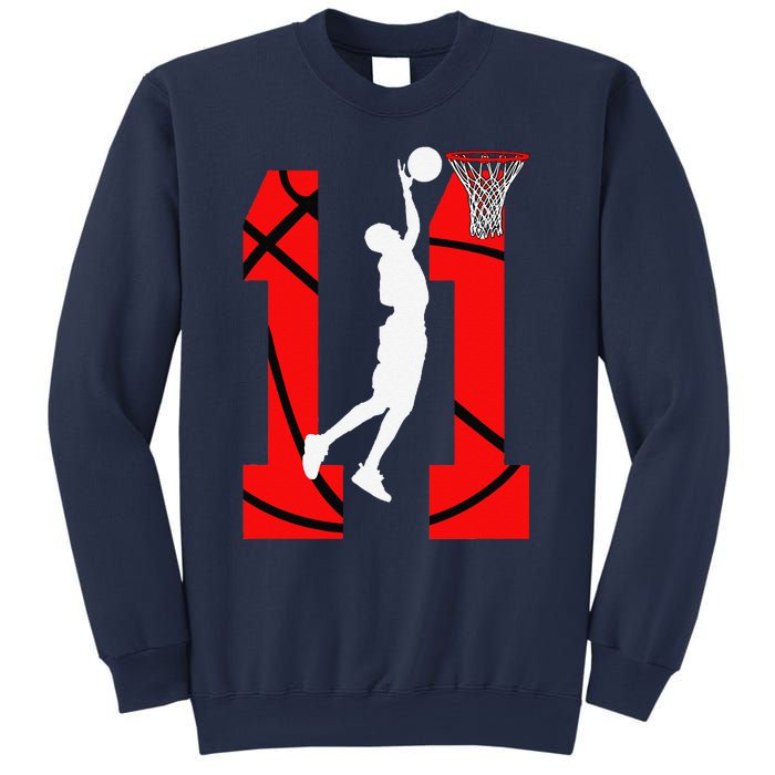 11 Years Old 11th Birthday Boy Basketball Lovers Sweatshirt