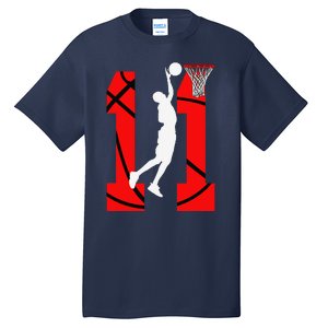 11 Years Old 11th Birthday Boy Basketball Lovers Tall T-Shirt