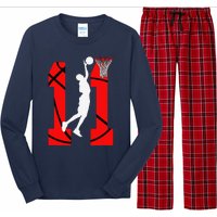 11 Years Old 11th Birthday Boy Basketball Lovers Long Sleeve Pajama Set