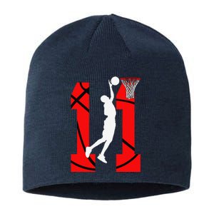 11 Years Old 11th Birthday Boy Basketball Lovers Sustainable Beanie