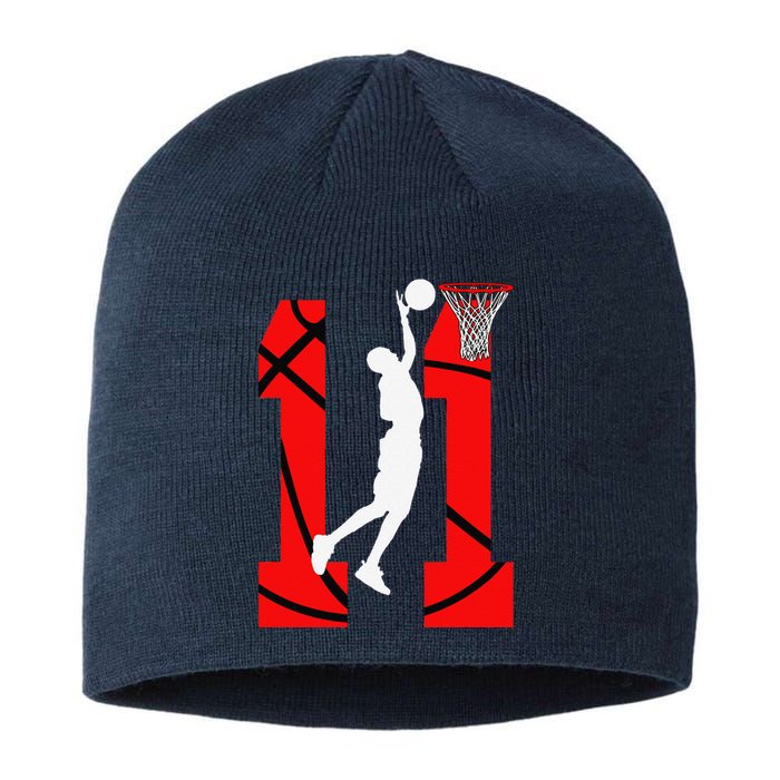 11 Years Old 11th Birthday Boy Basketball Lovers Sustainable Beanie