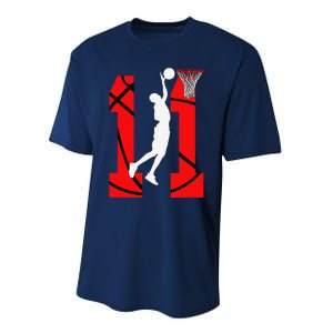 11 Years Old 11th Birthday Boy Basketball Lovers Performance Sprint T-Shirt