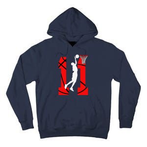 11 Years Old 11th Birthday Boy Basketball Lovers Tall Hoodie