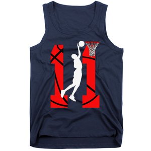 11 Years Old 11th Birthday Boy Basketball Lovers Tank Top