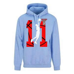 11 Years Old 11th Birthday Boy Basketball Lovers Unisex Surf Hoodie