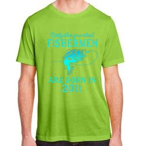 12 Years Old Fisherman Born In 2011 12th Birthday Adult ChromaSoft Performance T-Shirt