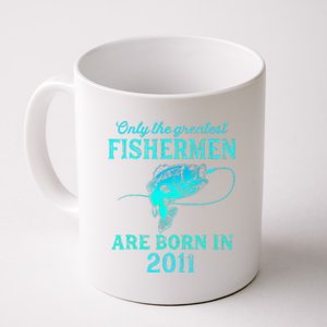 12 Years Old Fisherman Born In 2011 12th Birthday Coffee Mug