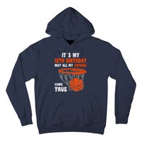 12 Year Old Happy 12th Birthday Basketball 12th Birthday Hoodie