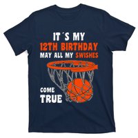 12 Year Old Happy 12th Birthday Basketball 12th Birthday T-Shirt