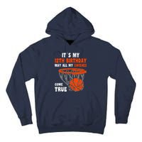 12 Year Old Happy 12th Birthday Basketball 12th Birthday Tall Hoodie