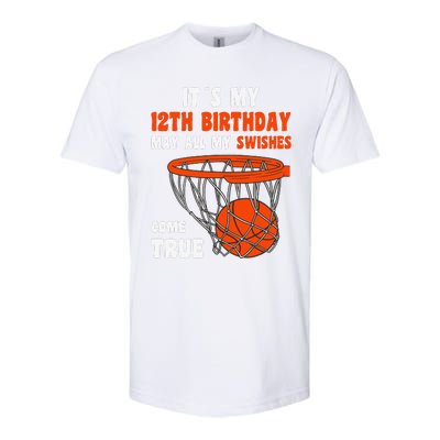 12 Year Old Happy 12th Birthday Basketball 12th Birthday Softstyle CVC T-Shirt