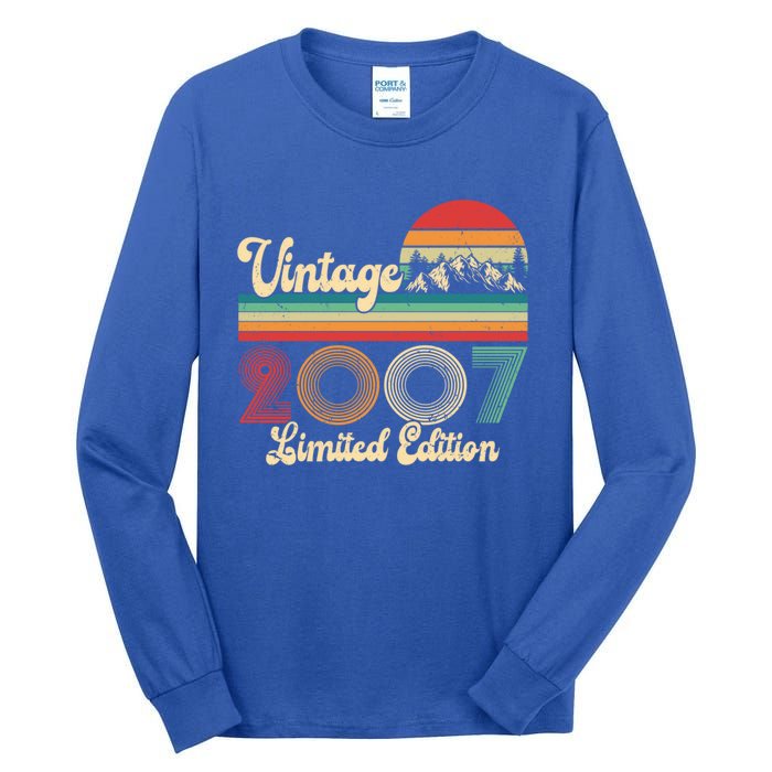 17 Year Old Retro Vintage 2007 Limited Edition 17th Birthday Gift Tall Long Sleeve T-Shirt