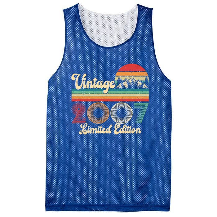 17 Year Old Retro Vintage 2007 Limited Edition 17th Birthday Gift Mesh Reversible Basketball Jersey Tank