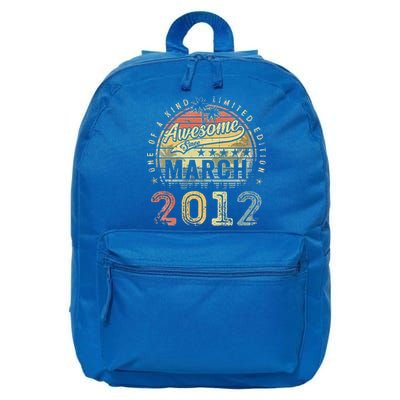 11 Year Old Awesome Since March 2012 11th Birthday 16 in Basic Backpack