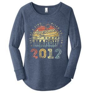 11 Year Old Awesome Since March 2012 11th Birthday Women's Perfect Tri Tunic Long Sleeve Shirt